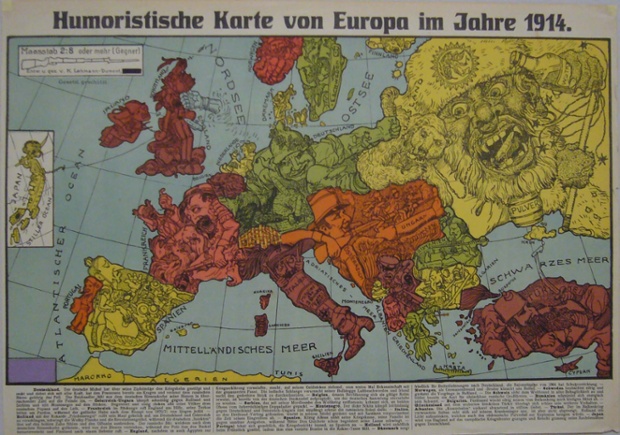第一次世界大战的宣传地图（图）